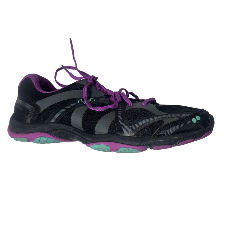 Ryka Influence Shoes Womens Size 9 Black Purple Teal Colorblock Training‎